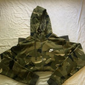 Barley been worn Nike camouflage hoodie